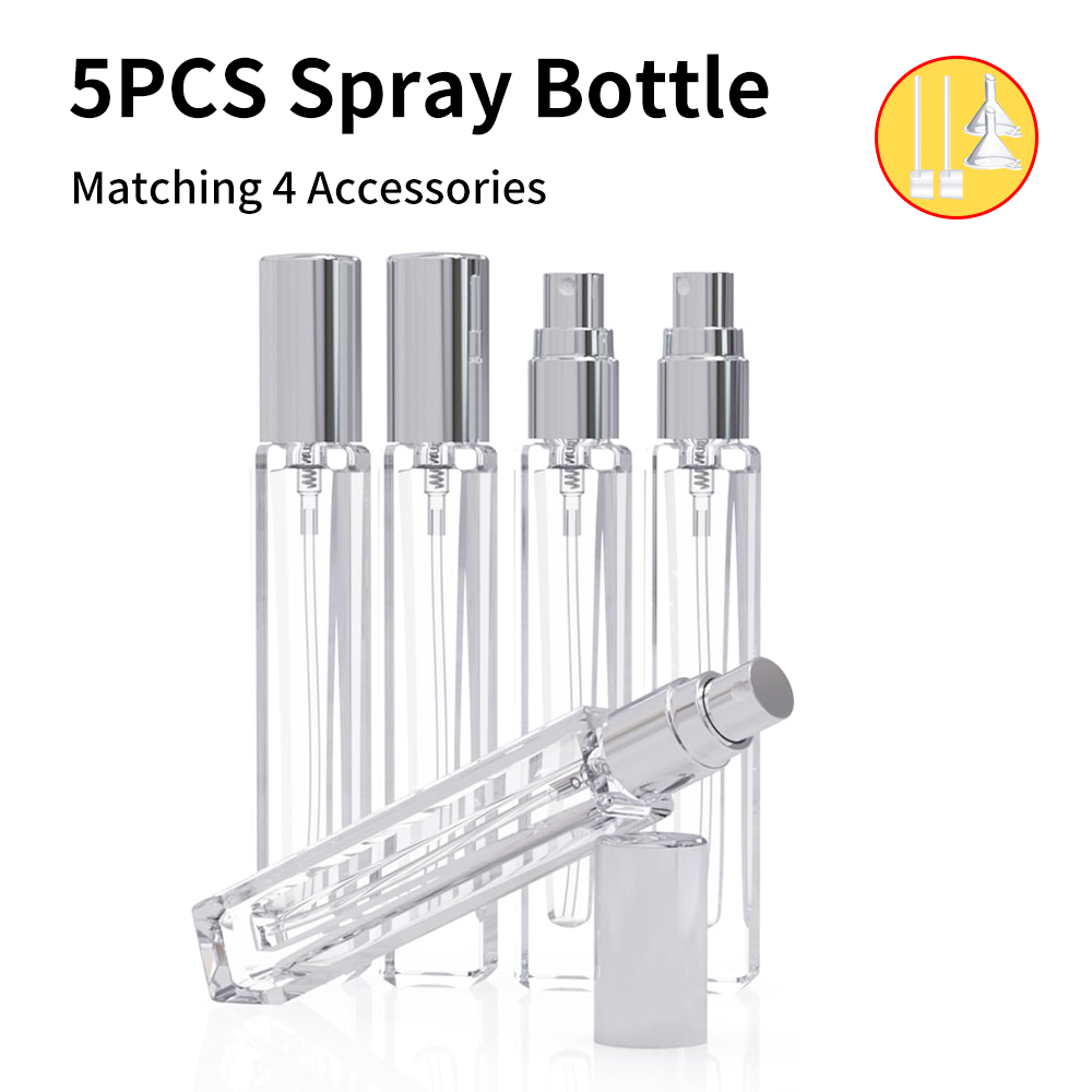 Perfume Travel Set - 5-Piece Cologne Atomizer Empty, 10ML Mini
