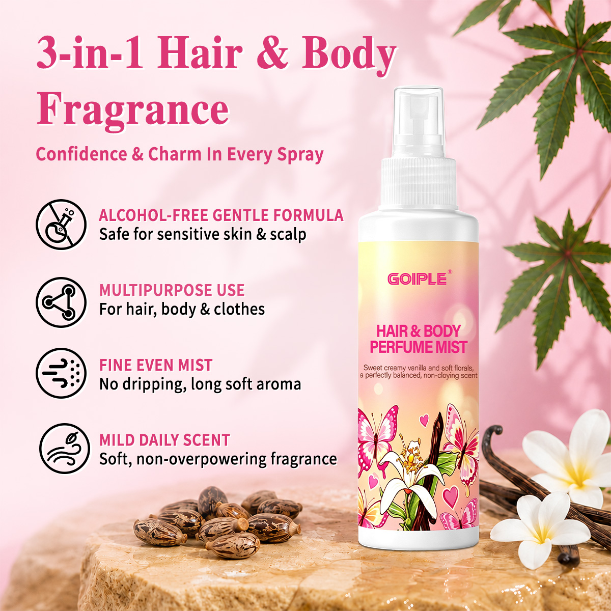 Hair & Body Perfume Mist Body  - đánh giá và giá Fragrance Perfume For Hair