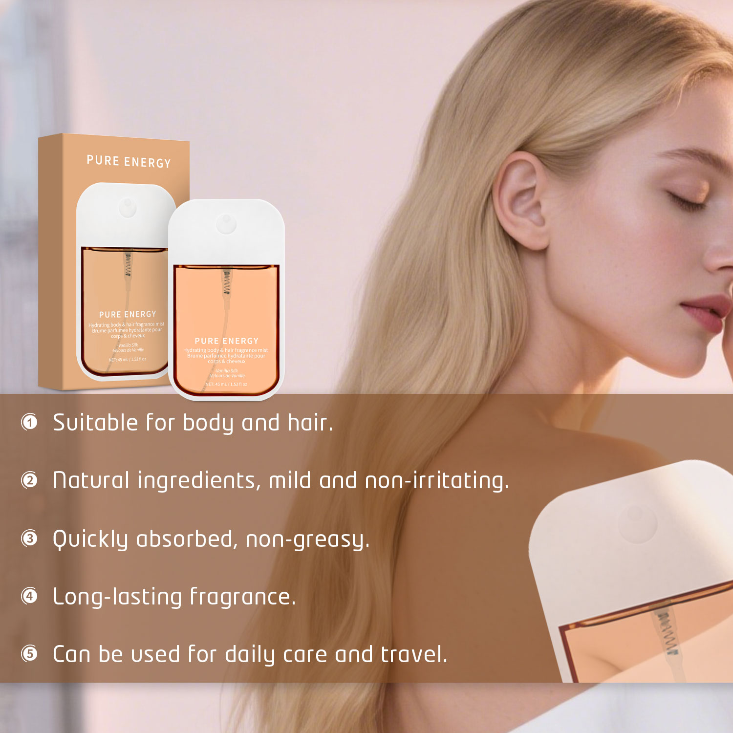Vanilla Velvet Body Mist for W - đánh giá và giá Fragrance Perfume For Hair